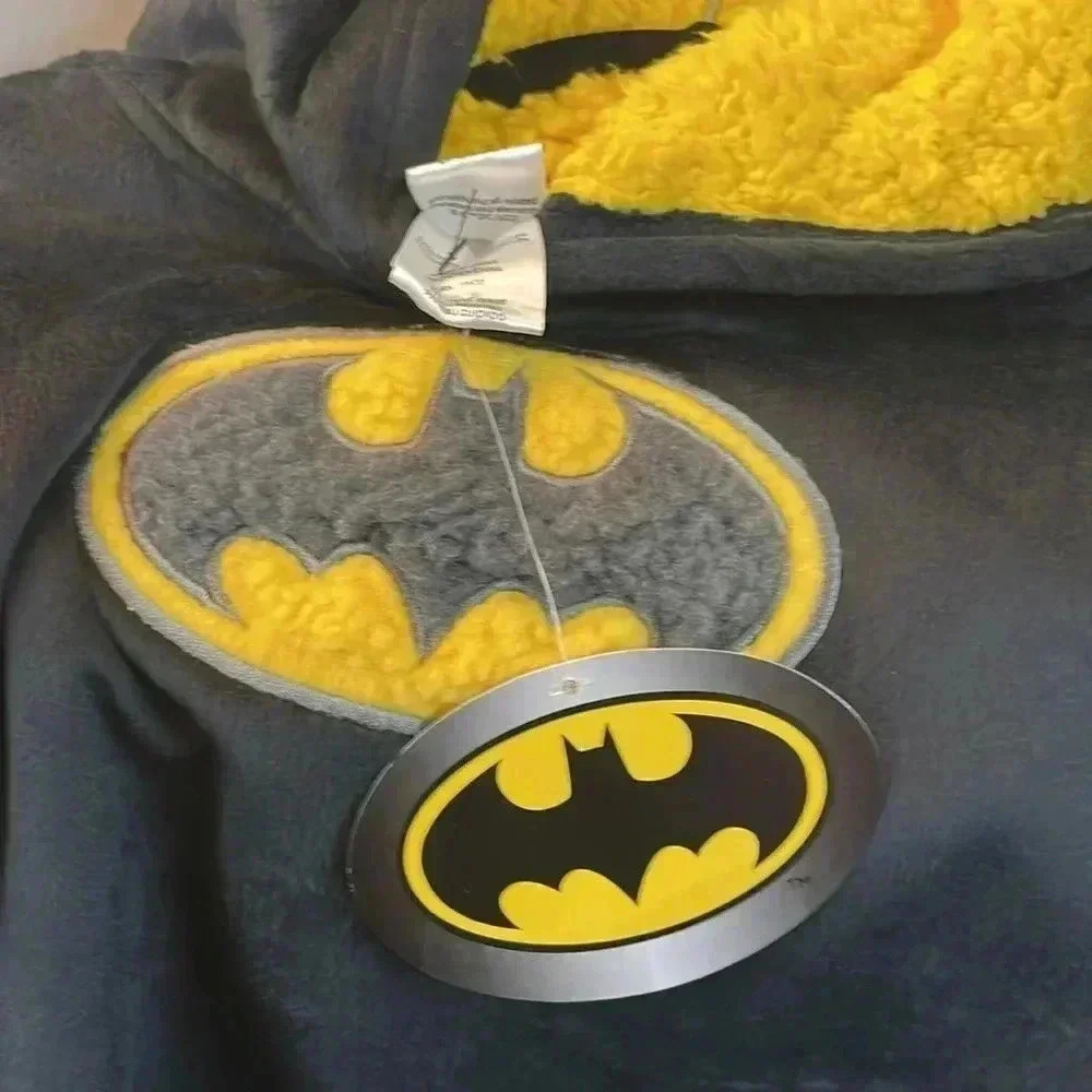 Kids Batman Hoodie Fleece Lined With Bat Ears on Hood Kids - Picture 4 of 7